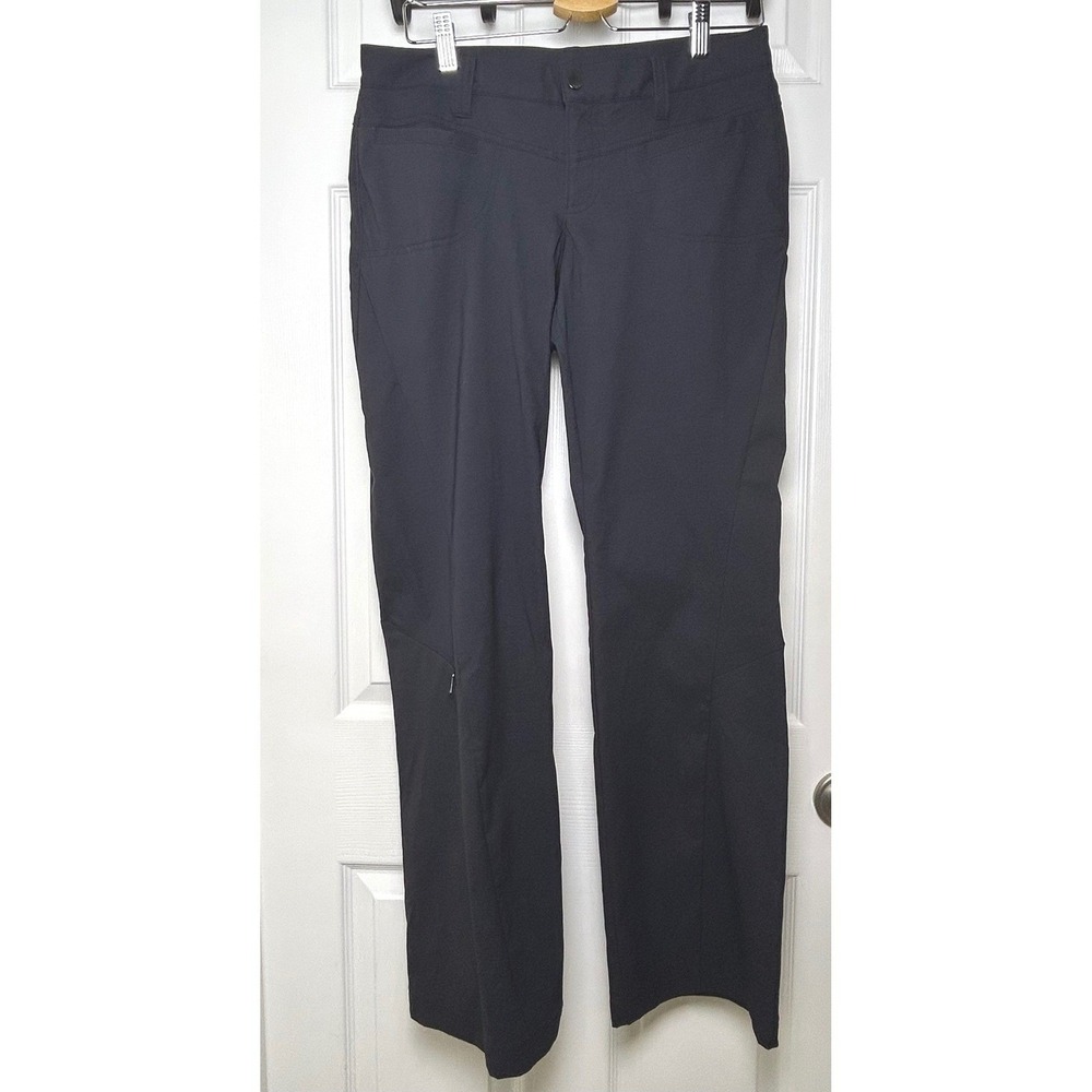 Athleta Womens Blue Hiking Travel Pants Sz‎ 6 Nylon Spandex Straight Leg Pockets
